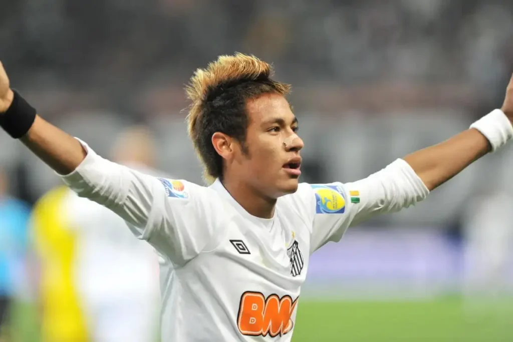neymar jogando no santos